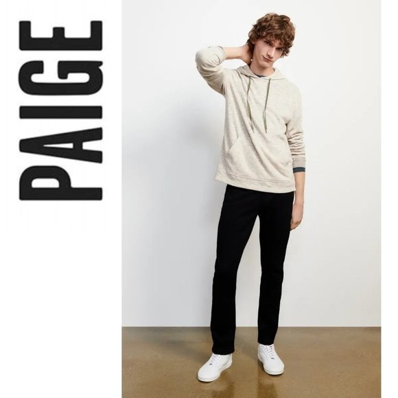 Federal Slim Straight Leg Jeans PAIGE Black 29 - Picture 2 of 9